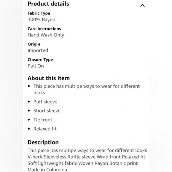 Maaji Colombian Floral Crop‎ Top Blouse | Size: Large - Picture 13 of 13